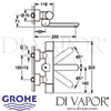 Grohe Eurosmart Cosmopolitan E Electric Infra-Red Wall Basin Mixer Dimensions